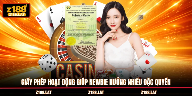 Giấy phép hoạt động giúp newbie hưởng nhiều đặc quyền