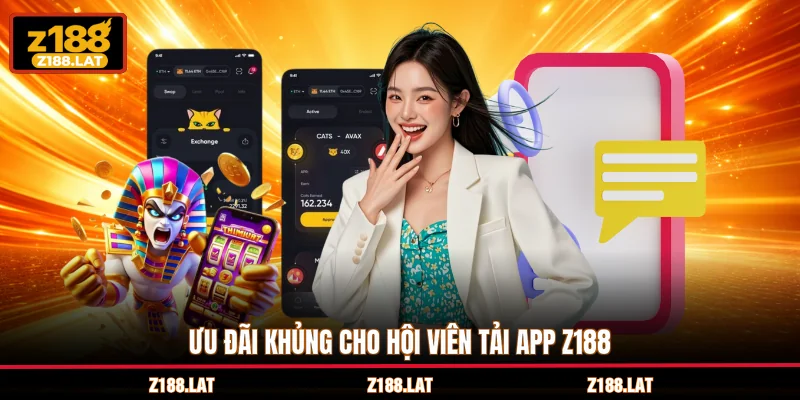 Ưu đãi khủng cho hội viên tải app Z188